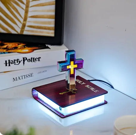 2024 Magnetic Levitating Bible & Cross Ornament
